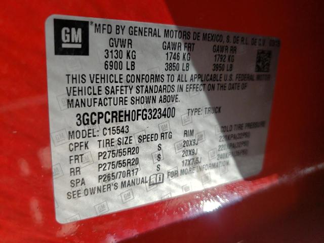 Photo 9 VIN: 3GCPCREH0FG323400 - CHEVROLET SILVERADO 