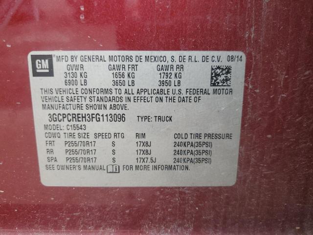 Photo 11 VIN: 3GCPCREH3FG113096 - CHEVROLET SILVERADO 