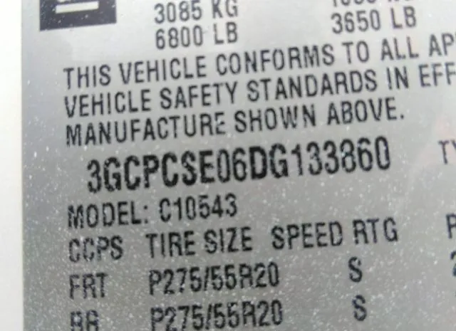 Photo 8 VIN: 3GCPCSE06DG133860 - CHEVROLET SILVERADO 1500 