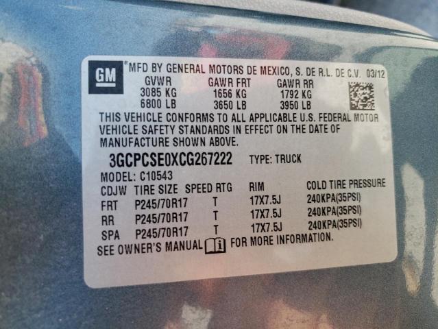 Photo 9 VIN: 3GCPCSE0XCG267222 - CHEVROLET SILVERADO 