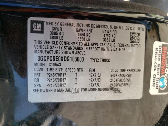 Photo 9 VIN: 3GCPCSE0XDG103003 - CHEVROLET SILVERADO 