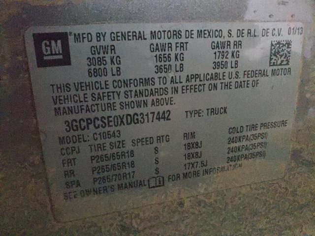 Photo 9 VIN: 3GCPCSE0XDG317442 - CHEVROLET SILVERADO 