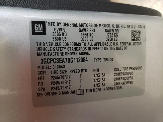 Photo 9 VIN: 3GCPCSEA7BG112084 - CHEVROLET SILVERADO 