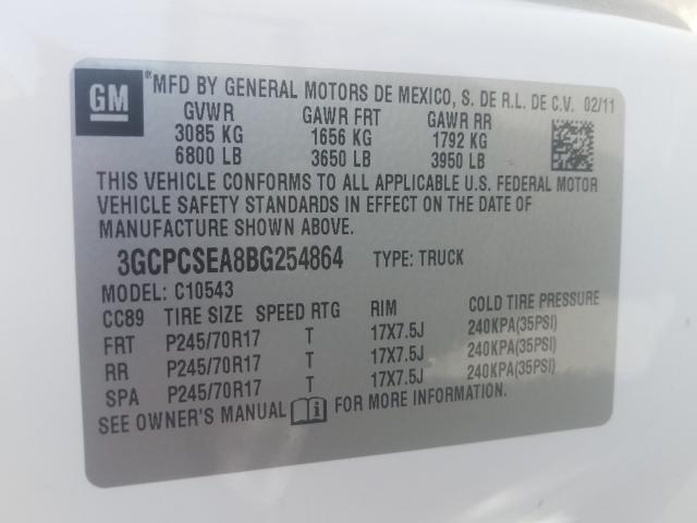 Photo 9 VIN: 3GCPCSEA8BG254864 - CHEVROLET SILVERADO 