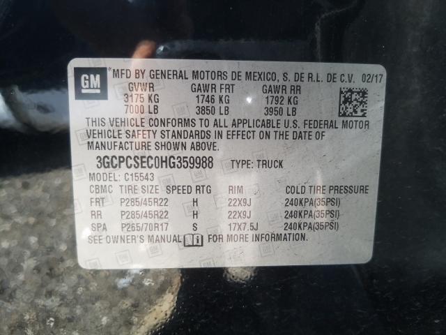 Photo 9 VIN: 3GCPCSEC0HG359988 - CHEVROLET SILVERADO 