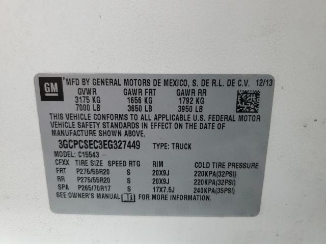 Photo 11 VIN: 3GCPCSEC3EG327449 - CHEVROLET ALL MODELS 