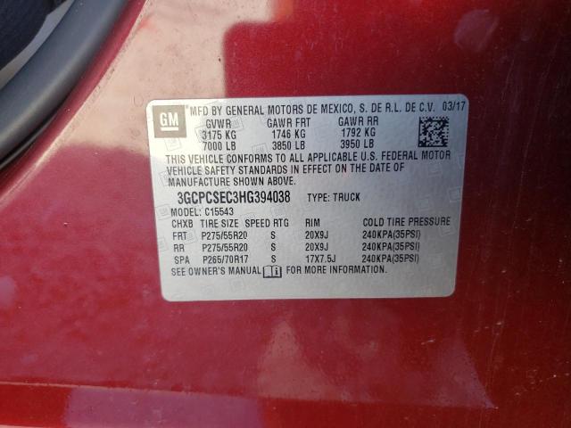 Photo 11 VIN: 3GCPCSEC3HG394038 - CHEVROLET SILVERADO 