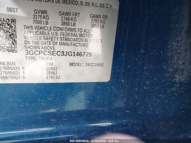 Photo 8 VIN: 3GCPCSEC3JG146779 - CHEVROLET SILVERADO 1500 