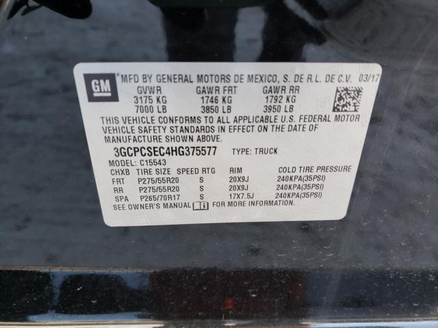 Photo 9 VIN: 3GCPCSEC4HG375577 - CHEVROLET SILVERADO 