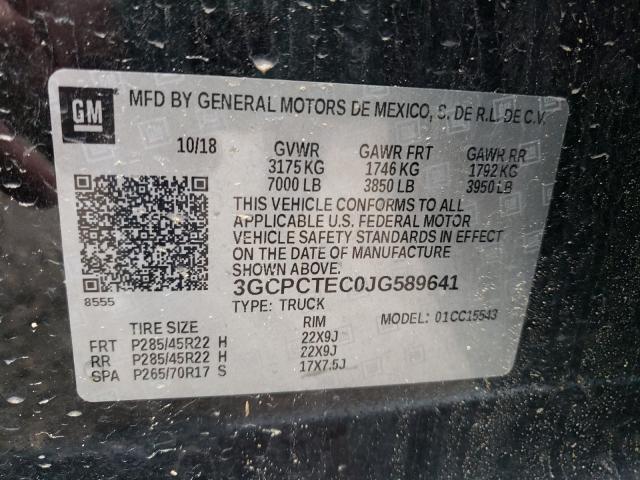 Photo 9 VIN: 3GCPCTEC0JG589641 - CHEVROLET SILVERADO 