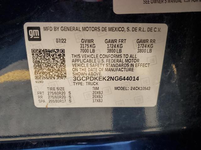 Photo 11 VIN: 3GCPDKEK2NG644014 - CHEVROLET SILVERADO 