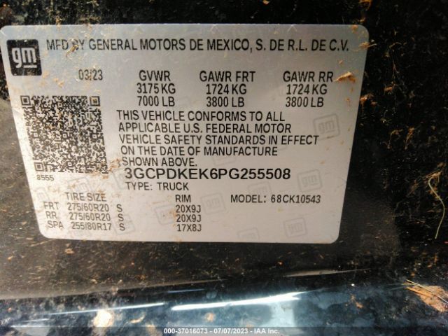 Photo 8 VIN: 3GCPDKEK6PG255508 - CHEVROLET SILVERADO 1500 