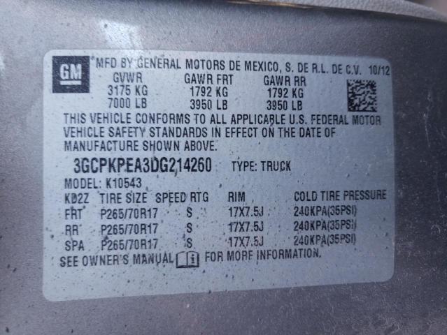 Photo 9 VIN: 3GCPKPEA3DG214260 - CHEVROLET SILVERADO 