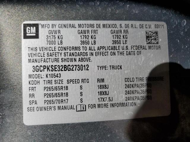 Photo 9 VIN: 3GCPKSE32BG273012 - CHEVROLET SILVERADO 