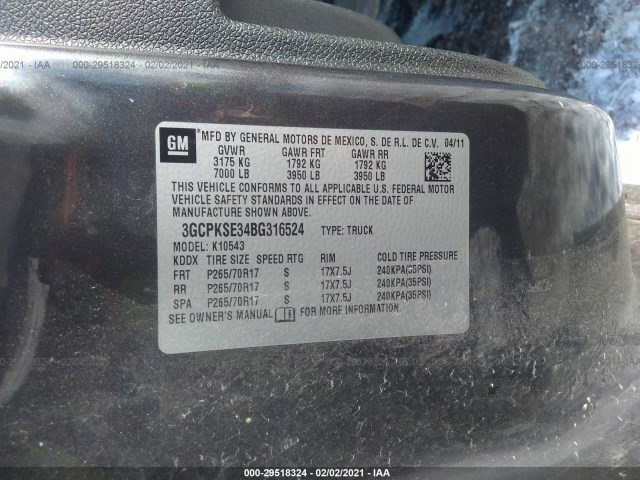 Photo 8 VIN: 3GCPKSE34BG316524 - CHEVROLET SILVERADO 1500 