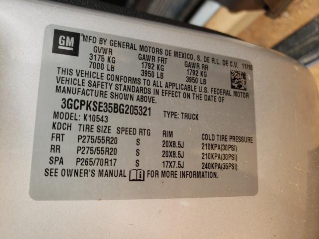 Photo 9 VIN: 3GCPKSE35BG205321 - CHEVROLET SILVERADO 