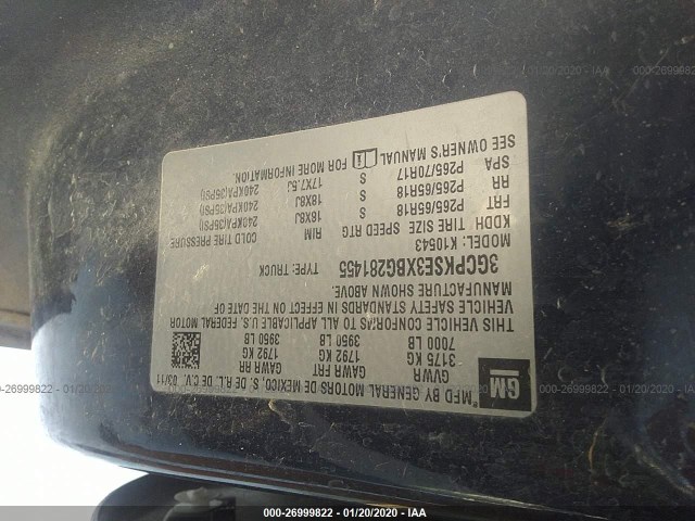 Photo 8 VIN: 3GCPKSE3XBG281455 - CHEVROLET SILVERADO 