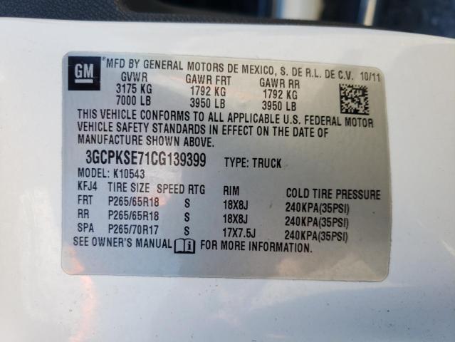 Photo 9 VIN: 3GCPKSE71CG139399 - CHEVROLET SILVERADO 