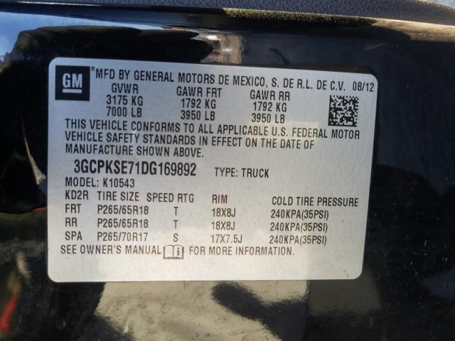 Photo 9 VIN: 3GCPKSE71DG169892 - CHEVROLET SILVERADO 