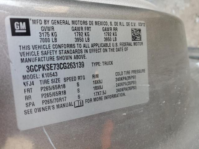 Photo 11 VIN: 3GCPKSE73CG263139 - CHEVROLET SILVERADO 