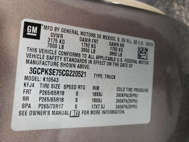 Photo 11 VIN: 3GCPKSE75CG220521 - CHEVROLET SILVERADO 