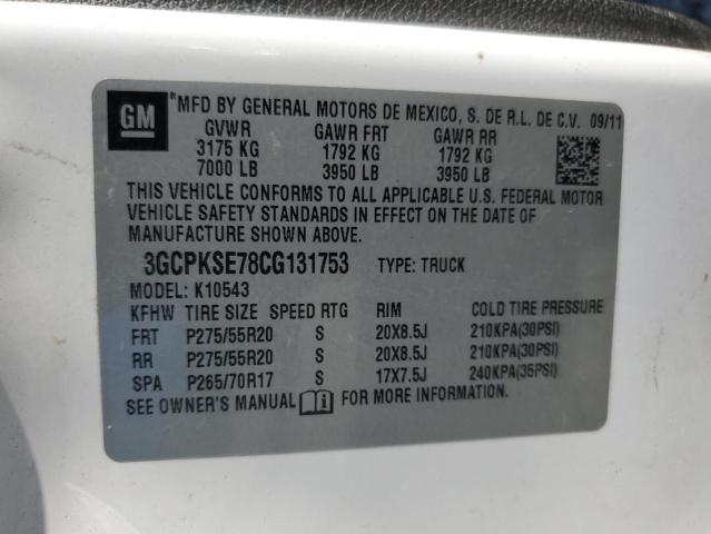 Photo 11 VIN: 3GCPKSE78CG131753 - CHEVROLET ALL MODELS 