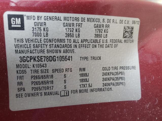 Photo 11 VIN: 3GCPKSE78DG105641 - CHEVROLET SILVERADO 