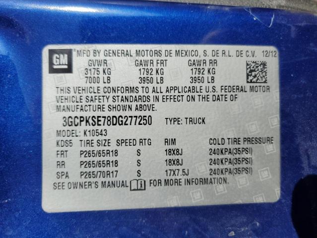 Photo 11 VIN: 3GCPKSE78DG277250 - CHEVROLET SILVERADO 