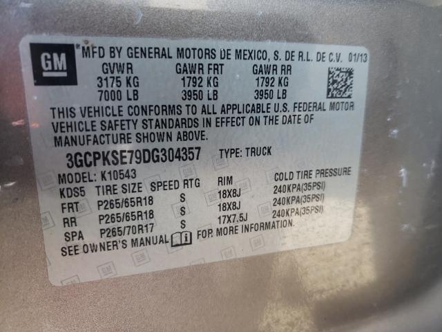 Photo 9 VIN: 3GCPKSE79DG304357 - CHEVROLET SILVERADO 