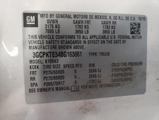 Photo 9 VIN: 3GCPKTE34BG163861 - CHEVROLET SILVERADO 