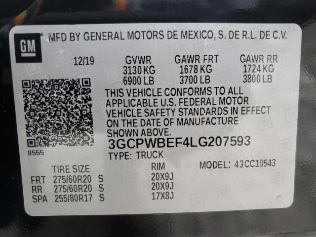 Photo 11 VIN: 3GCPWBEF4LG207593 - CHEVROLET SILVERADO 