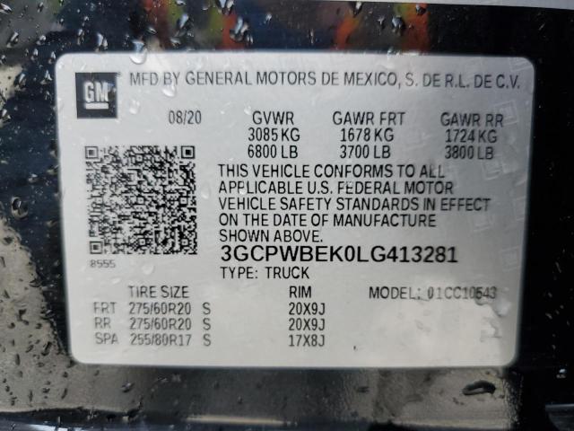 Photo 11 VIN: 3GCPWBEK0LG413281 - CHEVROLET SILVERADO 