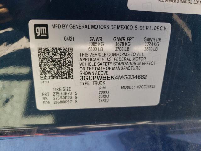 Photo 9 VIN: 3GCPWBEK4MG334682 - CHEVROLET SILVERADO 1500 