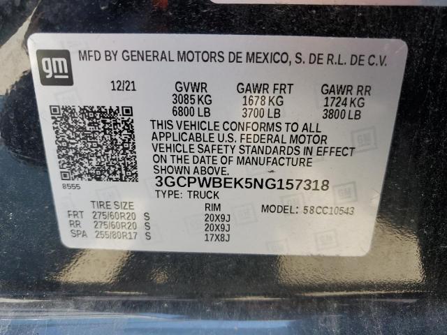 Photo 13 VIN: 3GCPWBEK5NG157318 - CHEVROLET SILVERADO 