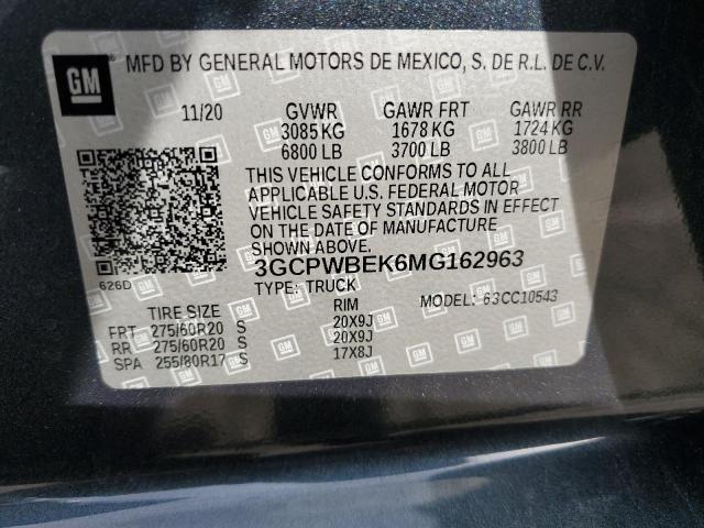 Photo 11 VIN: 3GCPWBEK6MG162963 - CHEVROLET SILVERADO 