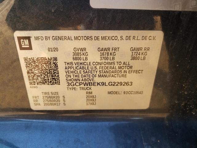 Photo 11 VIN: 3GCPWBEK9LG229263 - CHEVROLET SILVERADO 