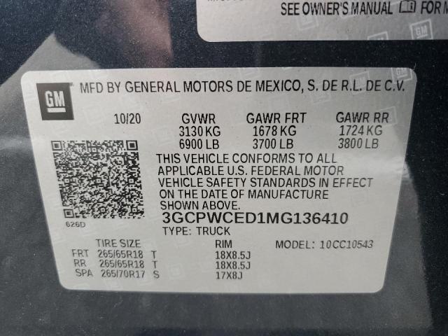 Photo 11 VIN: 3GCPWCED1MG136410 - CHEVROLET SILVERADO2 