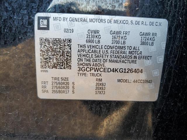 Photo 11 VIN: 3GCPWCED4KG126404 - CHEVROLET ALL MODELS 