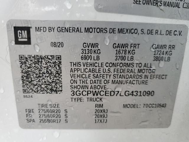 Photo 11 VIN: 3GCPWCED7LG431090 - CHEVROLET SILVERADO 1500 