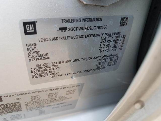 Photo 9 VIN: 3GCPWCED9LG163630 - CHEVROLET SILVERADO 