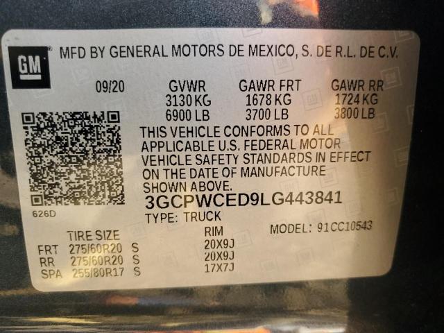 Photo 11 VIN: 3GCPWCED9LG443841 - CHEVROLET SILVERADO 