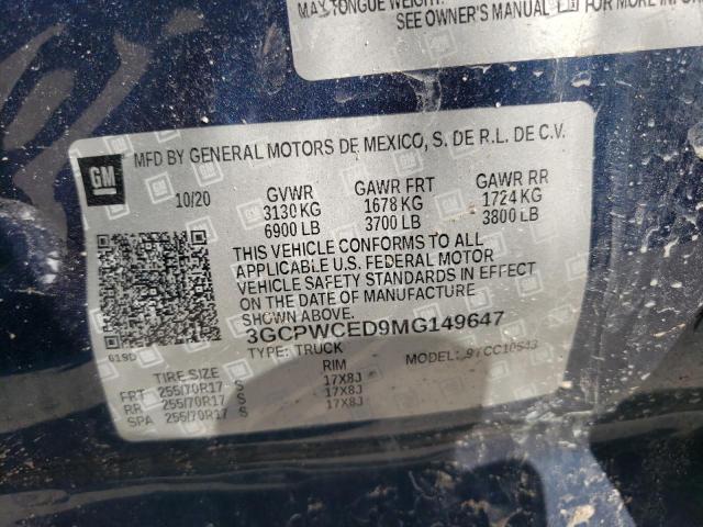 Photo 9 VIN: 3GCPWCED9MG149647 - CHEVROLET SILVERADO 