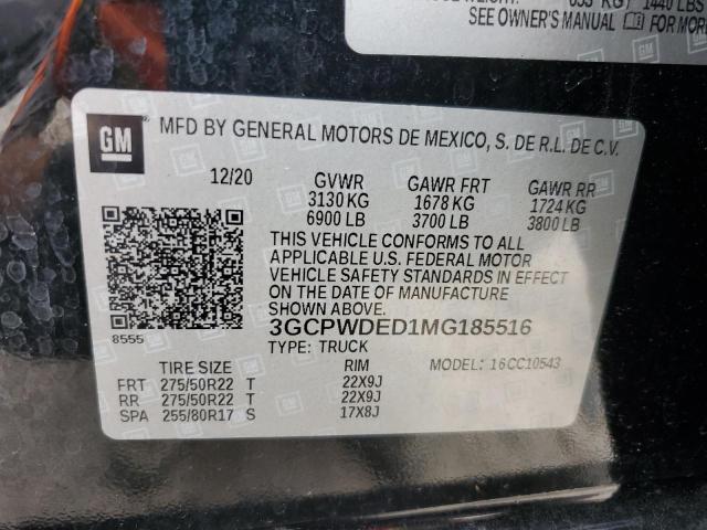 Photo 11 VIN: 3GCPWDED1MG185516 - CHEVROLET SILVERADO 