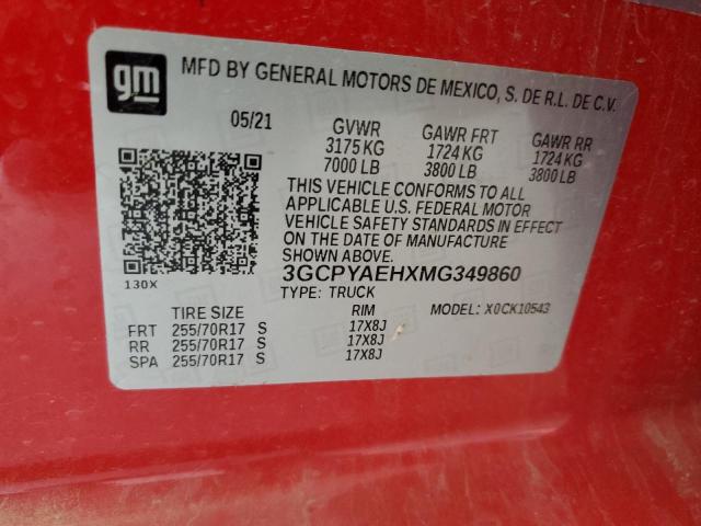 Photo 11 VIN: 3GCPYAEHXMG349860 - CHEVROLET SILVERADO 