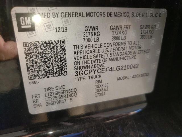 Photo 11 VIN: 3GCPYCEF4LG210042 - CHEVROLET SILVERADO 