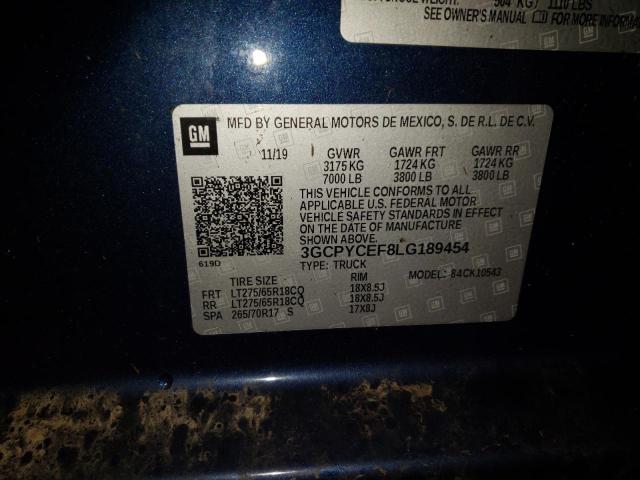 Photo 9 VIN: 3GCPYCEF8LG189454 - CHEVROLET SILVERADO 