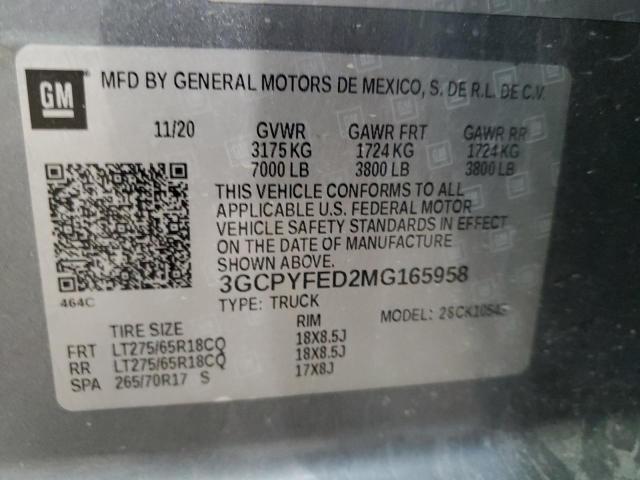 Photo 11 VIN: 3GCPYFED2MG165958 - CHEVROLET SILVERADO 