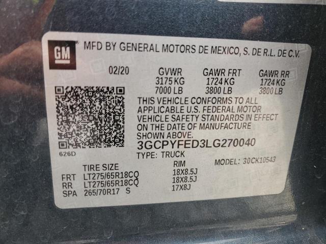 Photo 11 VIN: 3GCPYFED3LG270040 - CHEVROLET SILVERADO 