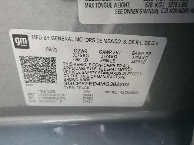 Photo 11 VIN: 3GCPYFED4MG382203 - CHEVROLET SILVERADO 