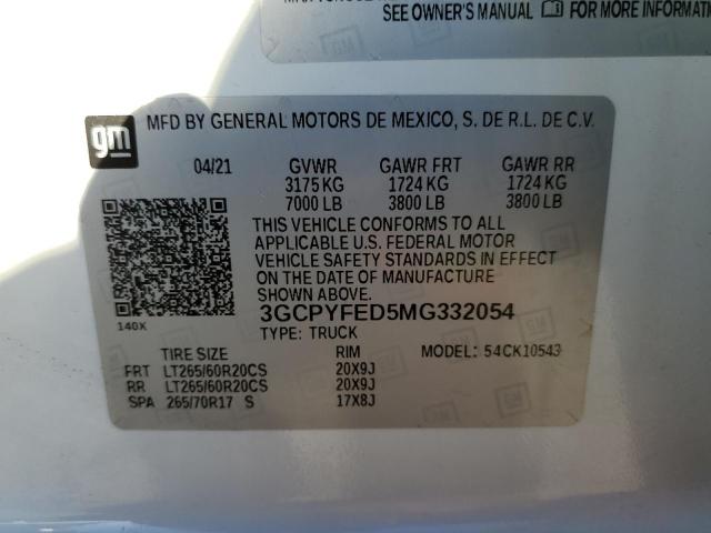 Photo 11 VIN: 3GCPYFED5MG332054 - CHEVROLET SILVERADO 